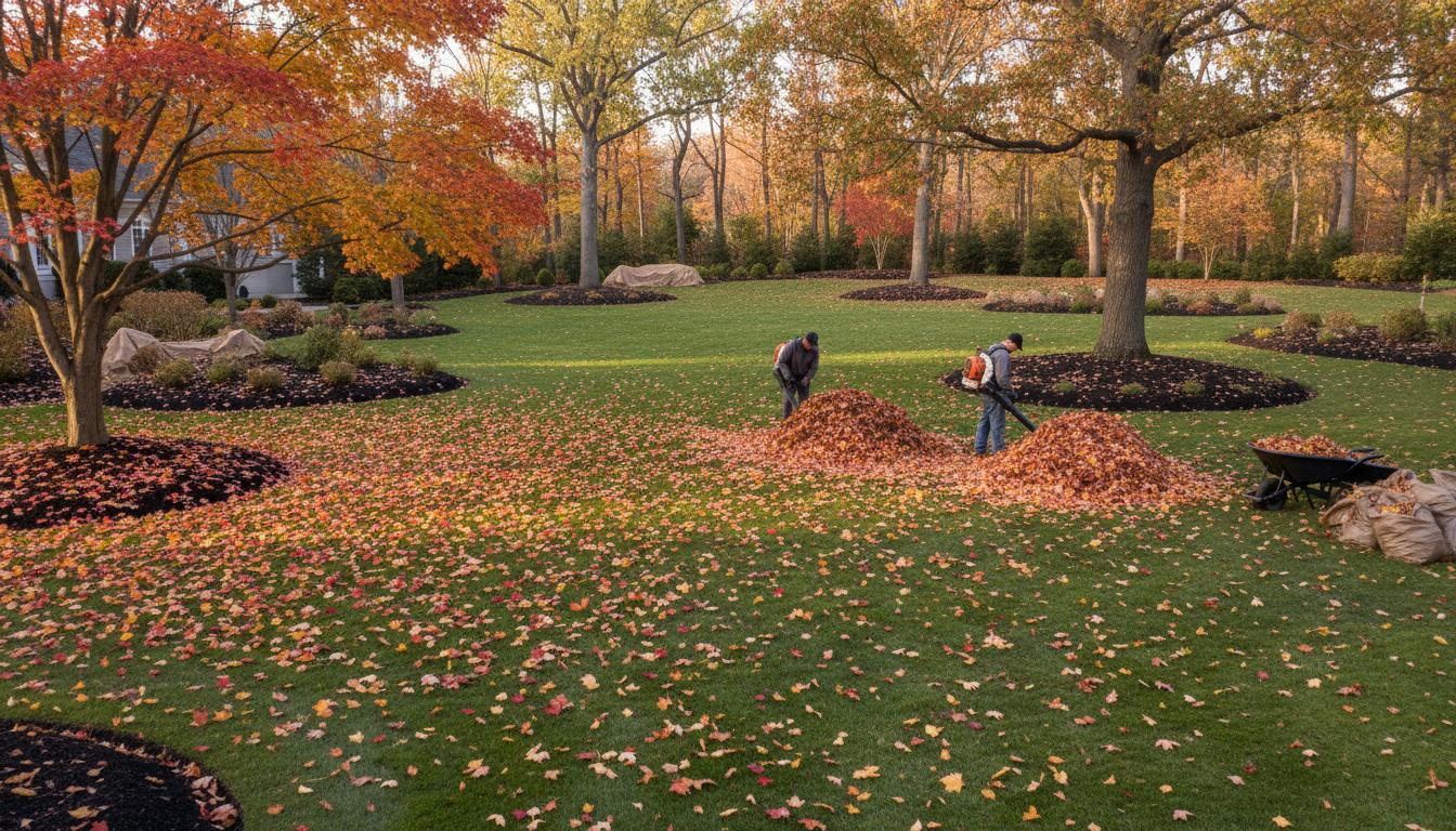 Fall Leaf Removal in Progress